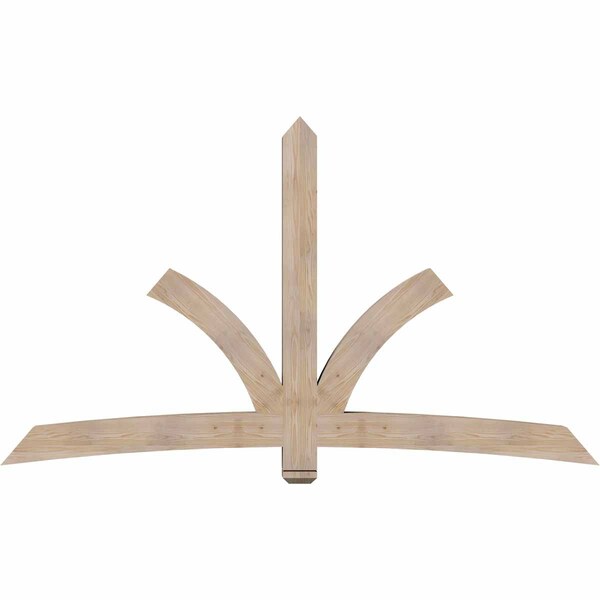 Ekena Millwork Davenport Smooth Timber Gable Bracket, Douglas Fir, 96"W x 56"H x 5 1/2"D x 5 1/2"F, 14/12 Pitch GBW096X56X0606DAV00SDF - main